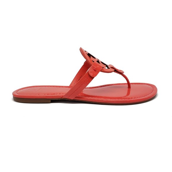 Tory Burch Miller Patent Leather Sandals in Red - Picture 4 of 10